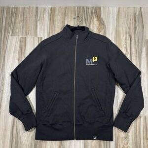 American‎ Giant Jacket Medium Black Mock Neck Full Zip Sweatshirt Heavy Cotton